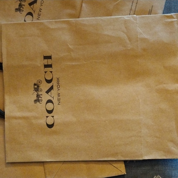 Lot of 3 Coach Store Paper Gift Bags - Picture 2 of 2